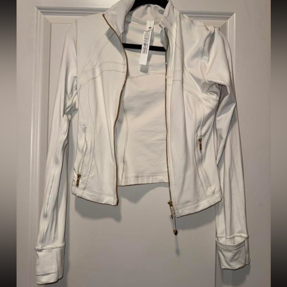 Lululemon Align Zip-Up Jacket Bone with Gold Accents